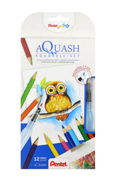SET ACUARELABLE CREATIVO PENTEL 12 LAPICES + PINCEL AGUA | 1 UNIDADES | (PENTEL)
